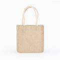 Custom Logo Eco Friendly Online Different Size Shopping Jute Tote Beach Bag with Cotton Handle